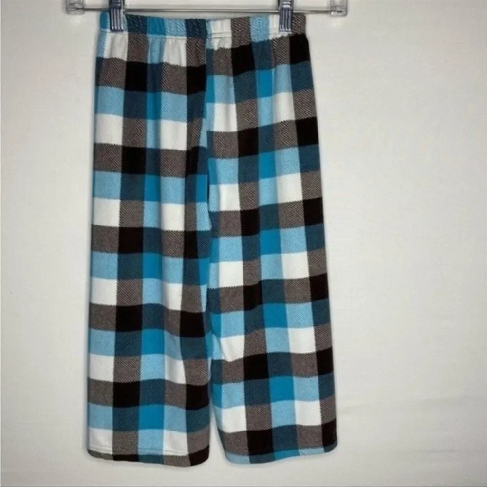 5/$15 Carter’s Blue Gray White Plaid Fleece Pajama Pants 5T